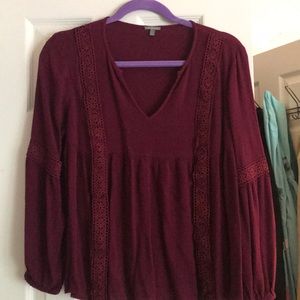 cute burgundy shirt